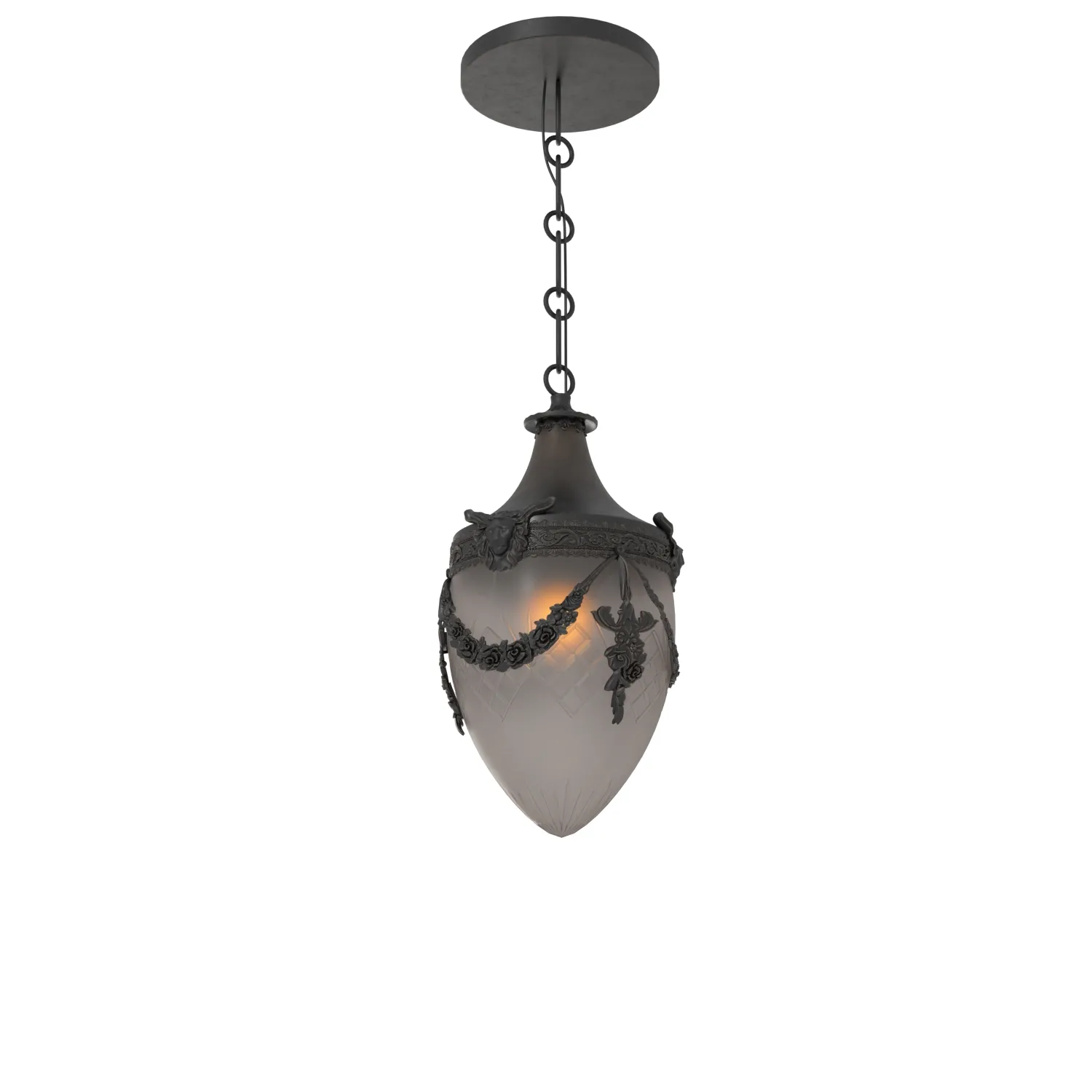 Edwardian Cut Glass Pendant PBR 3D Model_06